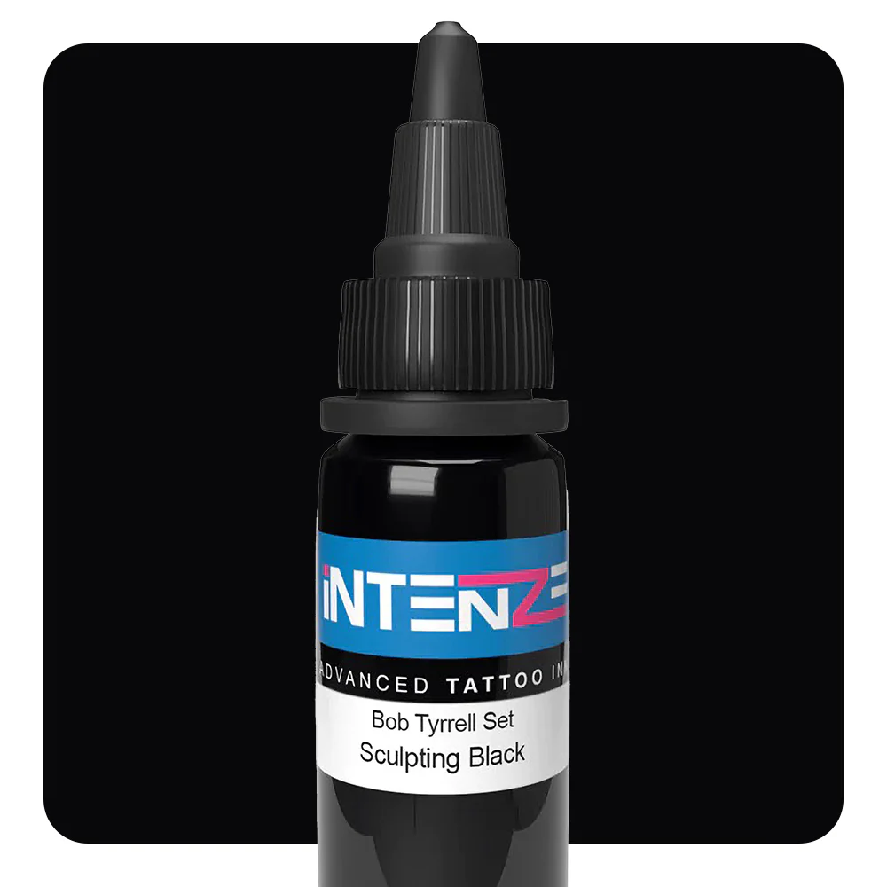 Sculpting Black — Bob Tyrrell Black & Grey Series — Intenze Tattoo Ink — 1oz Bottle