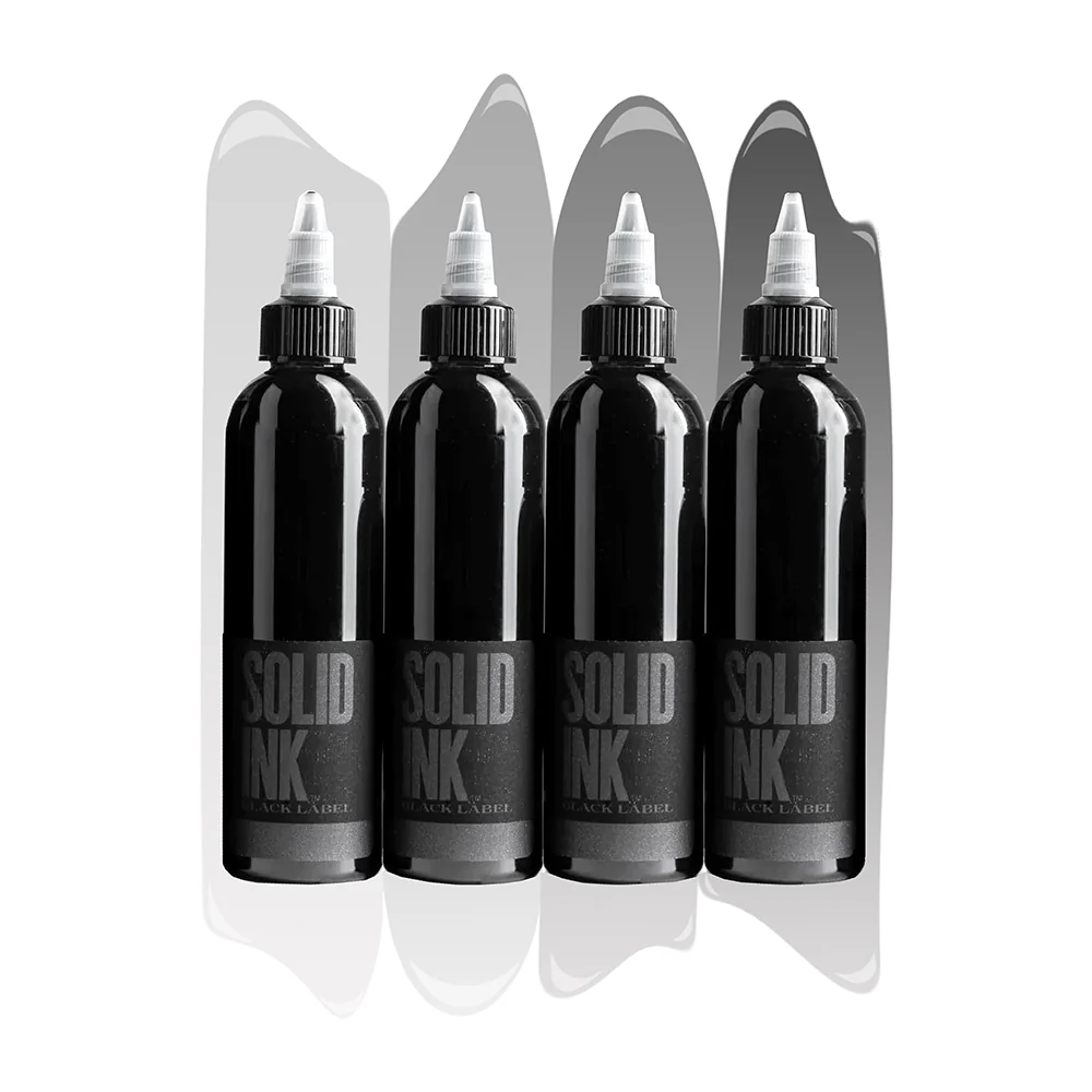 Solid Ink - Black Label 4 Bottle Grey Wash Set 1oz Bottles