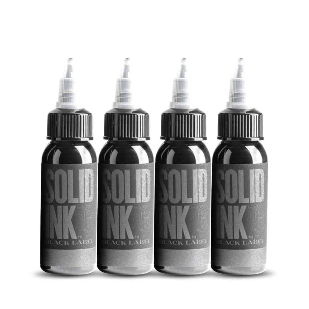Solid Ink - Black Label 4 Bottle Grey Wash Set 1oz Bottles - Image 2