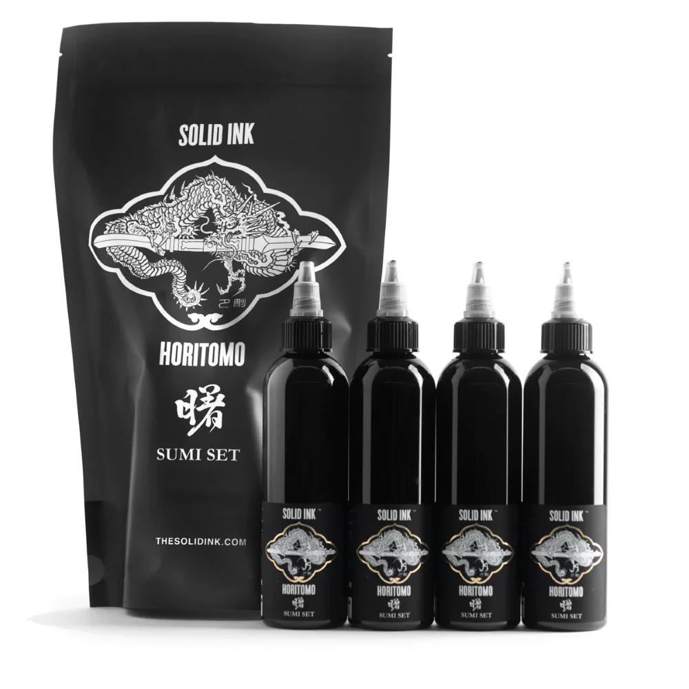 Solid Ink - Horitomo 4 Bottle Sumi Set - Pick Size - Image 2