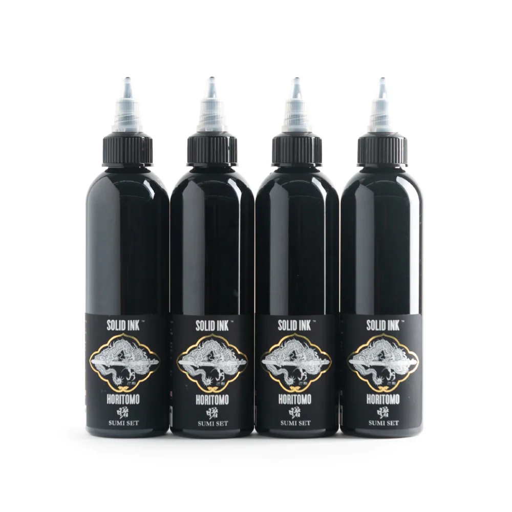 Solid Ink - Horitomo 4 Bottle Sumi Set - Pick Size - Image 3