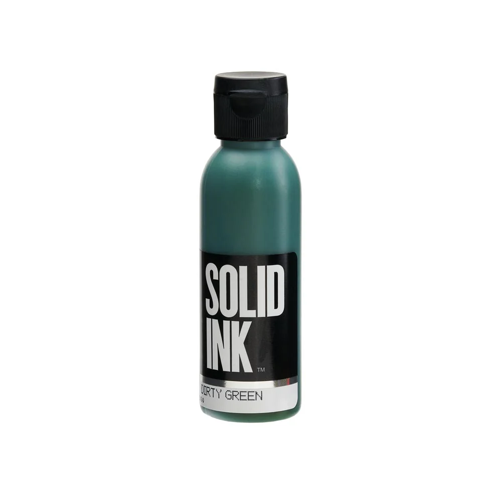Solid Ink "Old Pigments" — 2oz Bottle — Dirty Green - Image 2