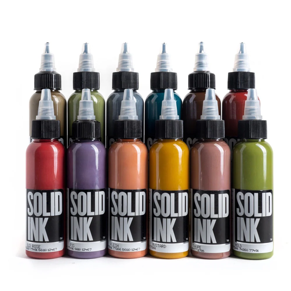 Solid Ink - Opaque 12 Color Set 1oz Bottles - Image 2
