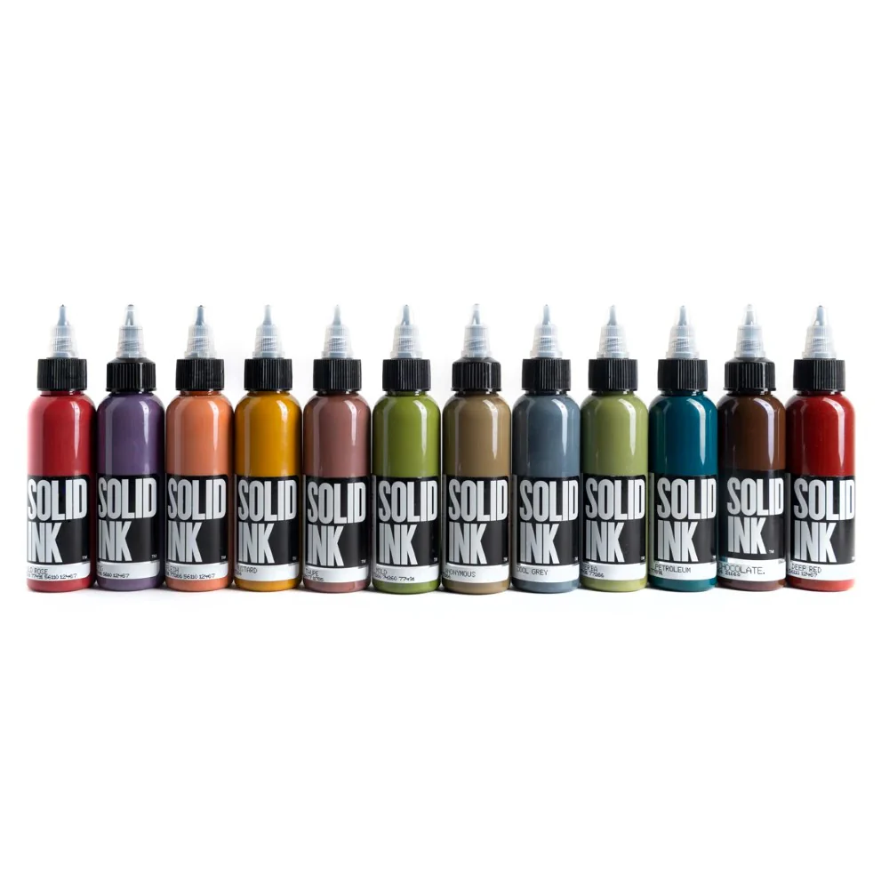 Solid Ink - Opaque 12 Color Set 1oz Bottles - Image 3