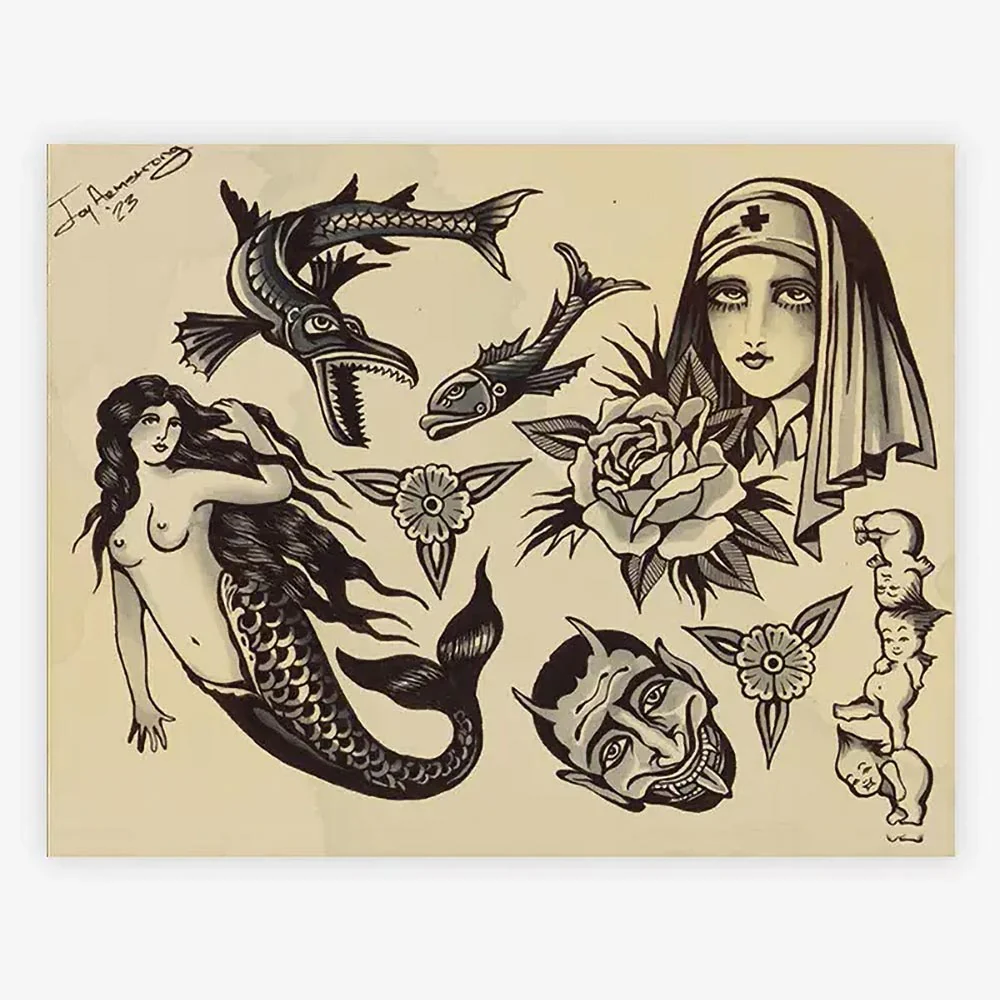 Spider Murphy’s Tattoo Flash Volume III — Hardcover Book - Image 16