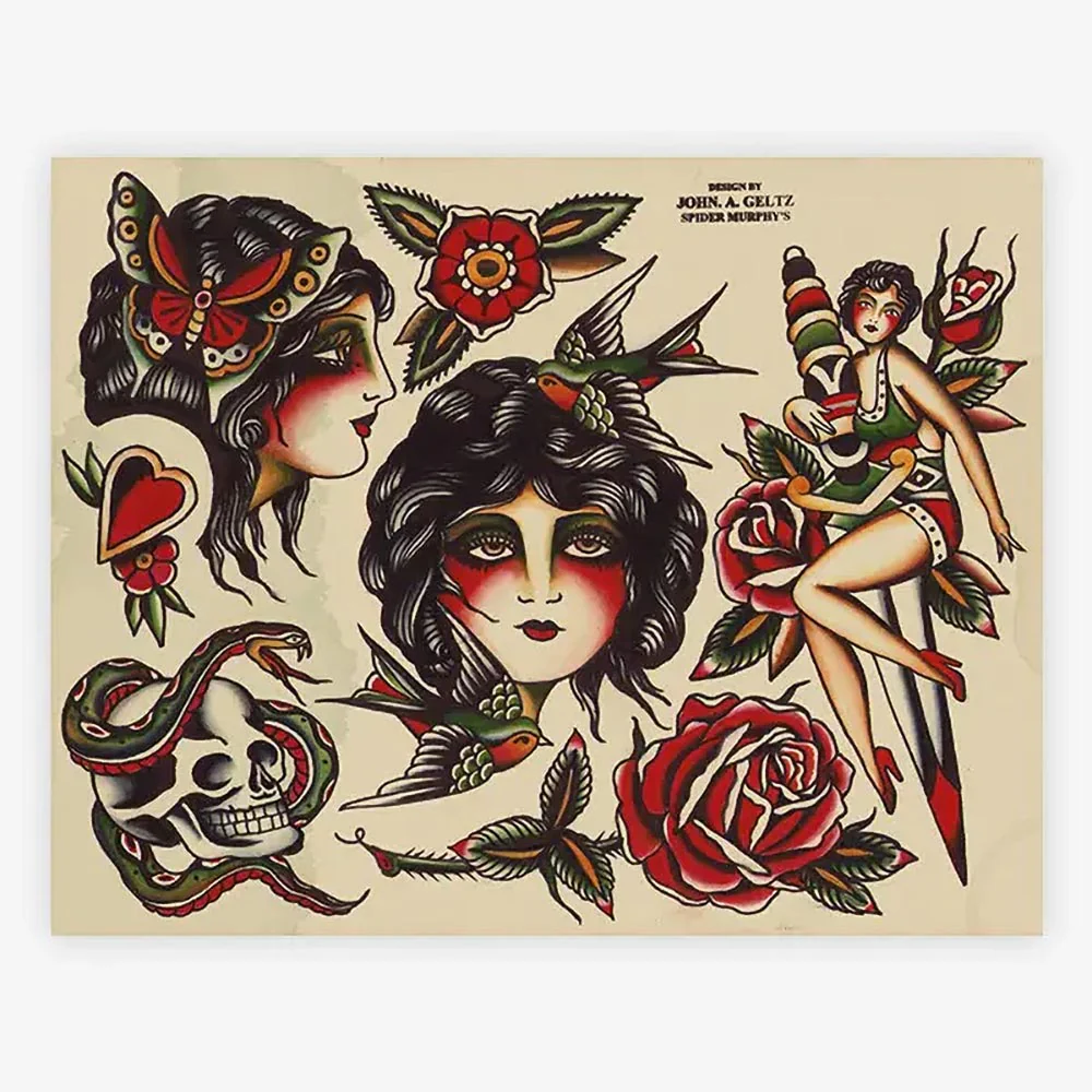 Spider Murphy’s Tattoo Flash Volume III — Hardcover Book - Image 18