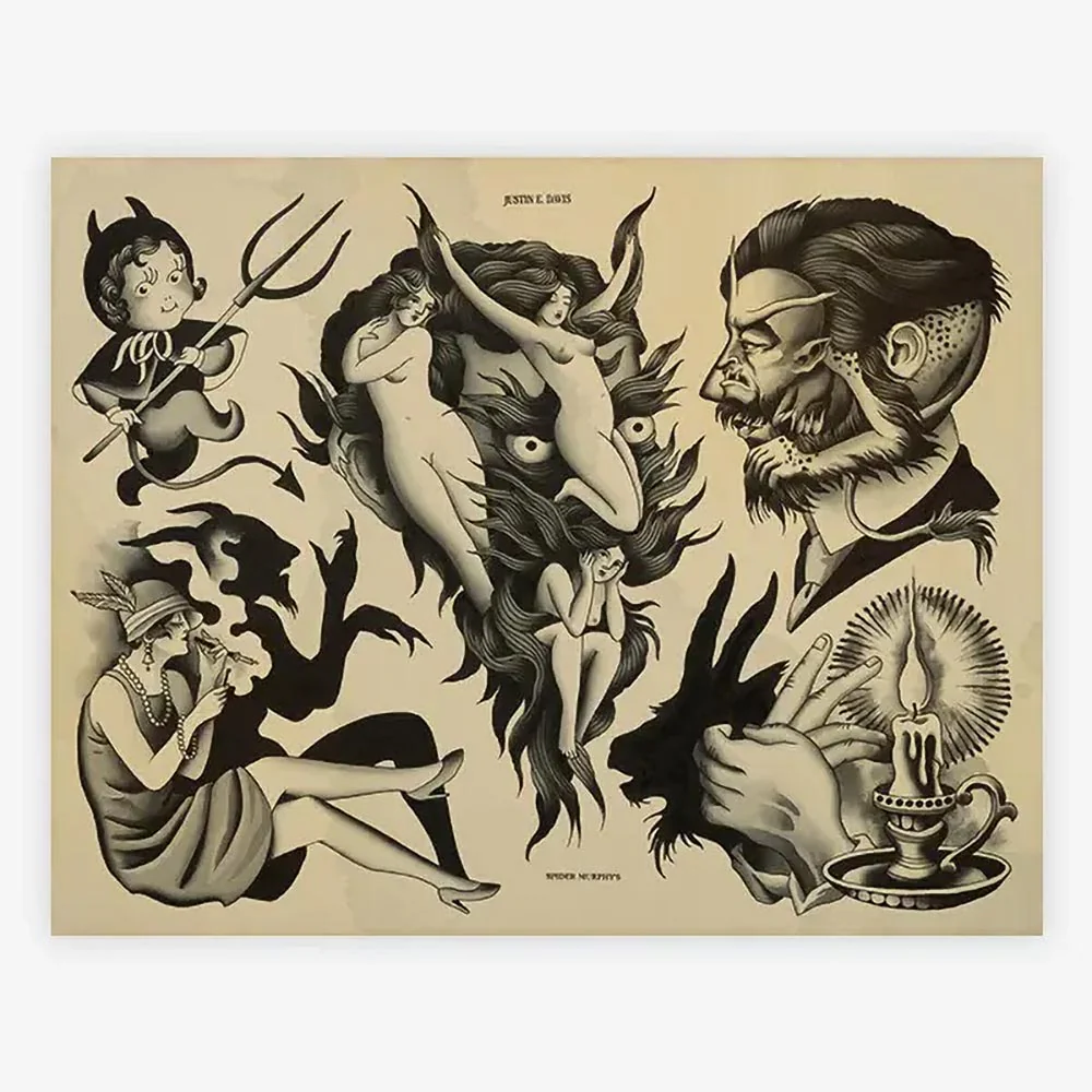 Spider Murphy’s Tattoo Flash Volume III — Hardcover Book - Image 19