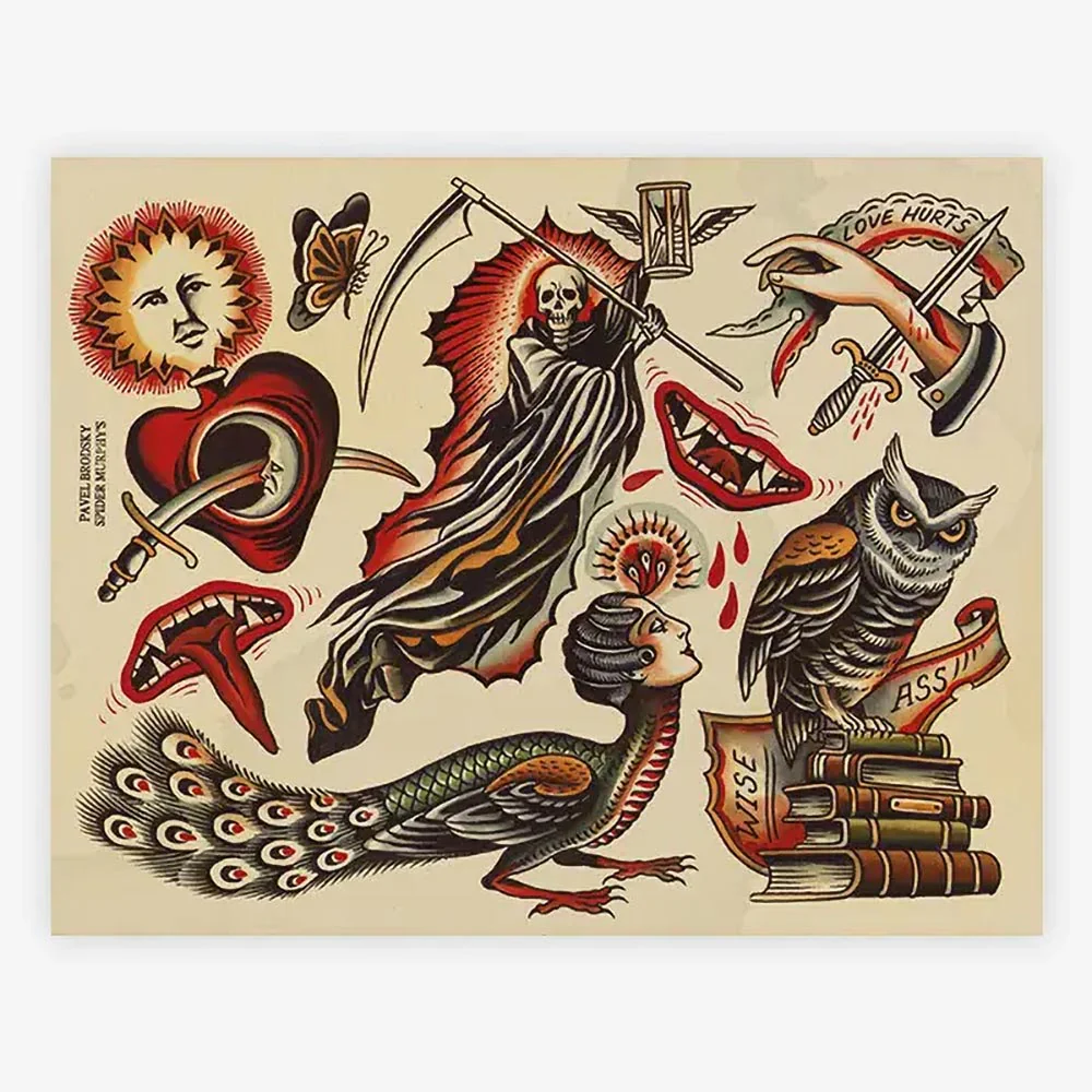 Spider Murphy’s Tattoo Flash Volume III — Hardcover Book - Image 9