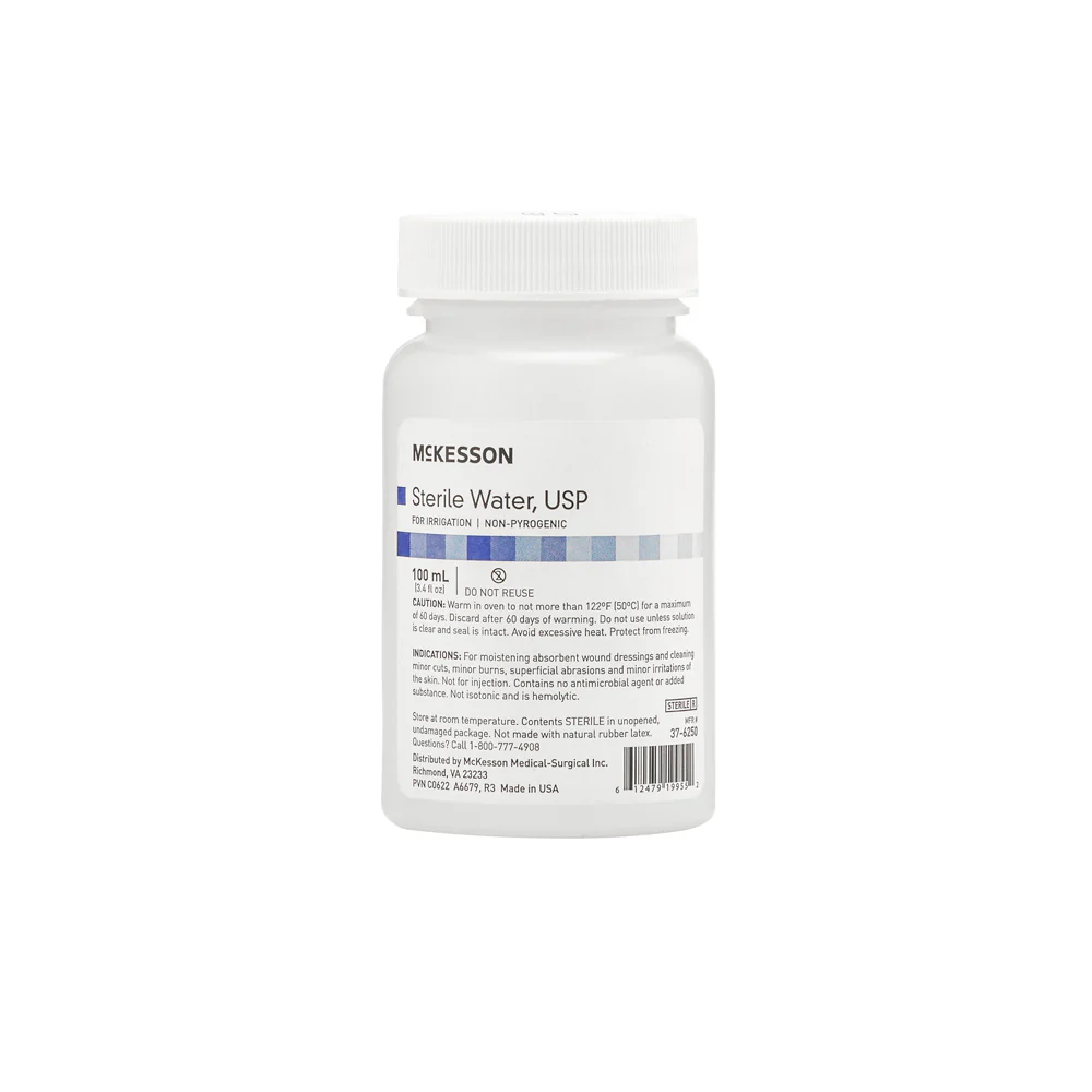 Screw Top Bottle of Sterile Water — 100mL — Price Per 1