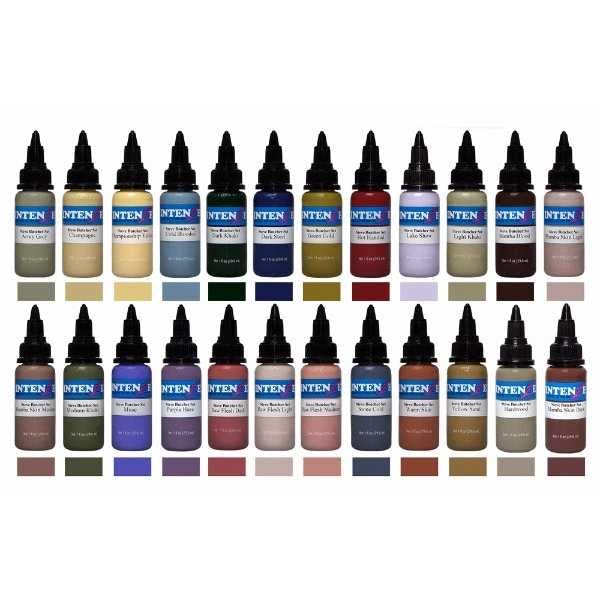 Steve Butcher 24 Color Set — Intenze Tattoo Ink — 1oz Bottles - Image 2