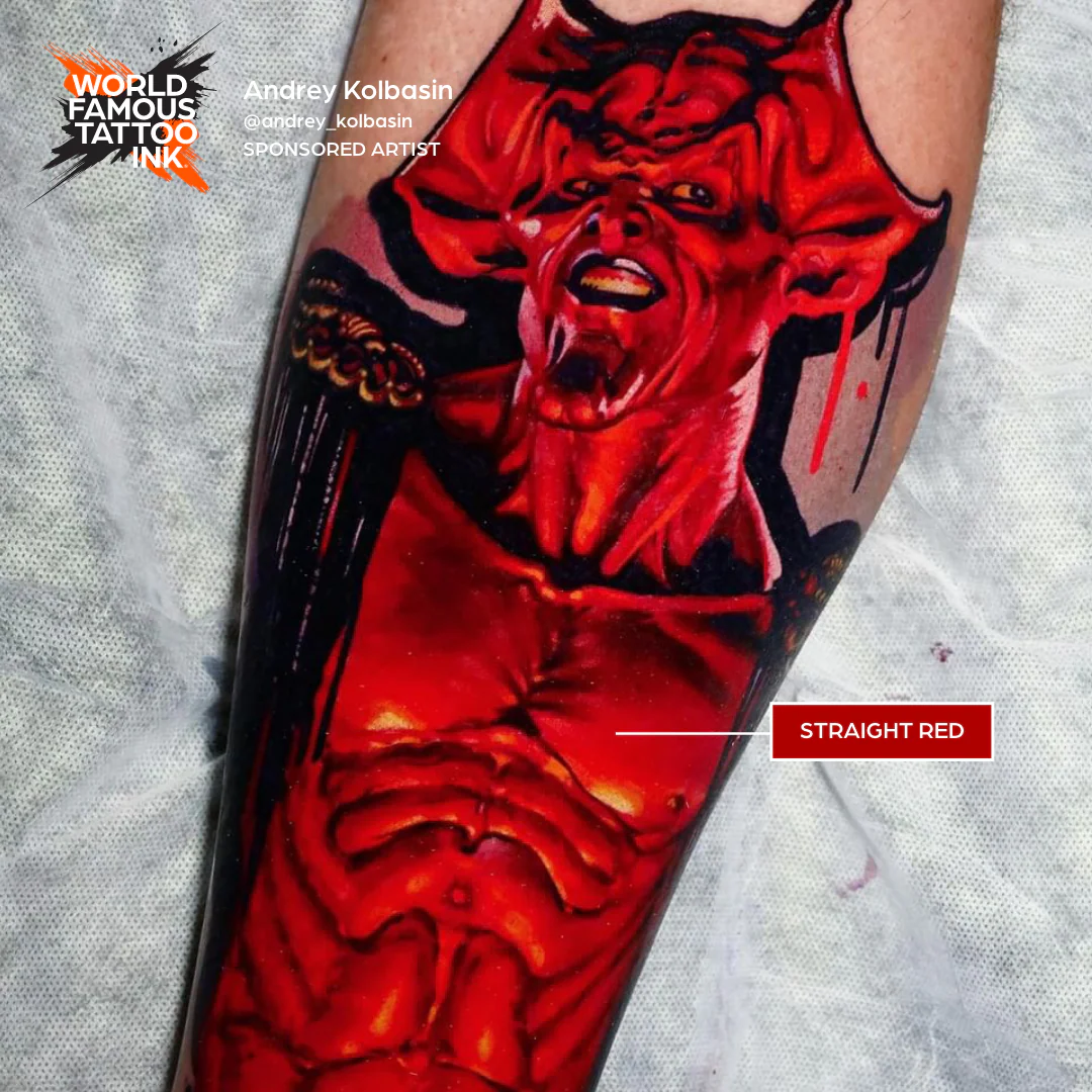 Straight Red — World Famous Tattoo Ink — Pick Size - Image 10