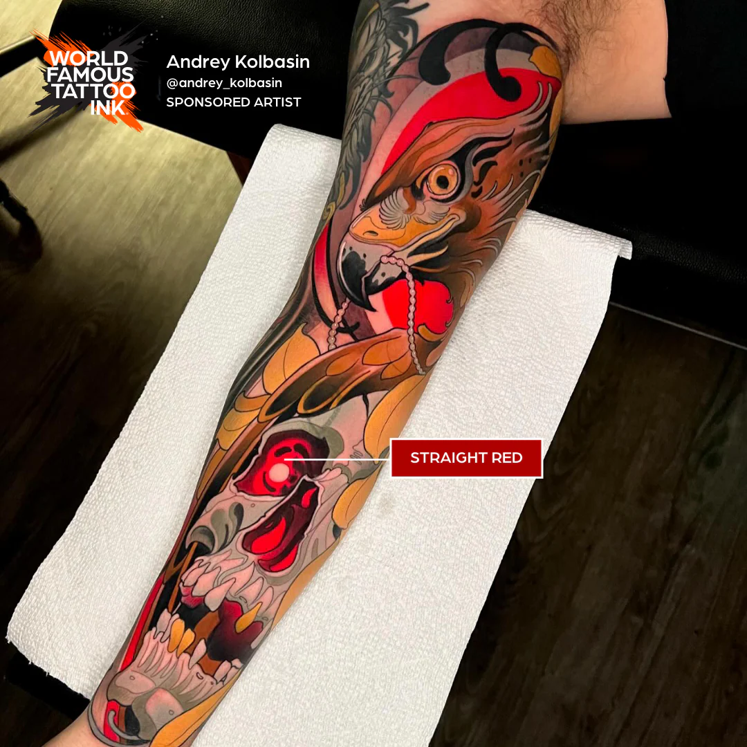 Straight Red — World Famous Tattoo Ink — Pick Size - Image 7