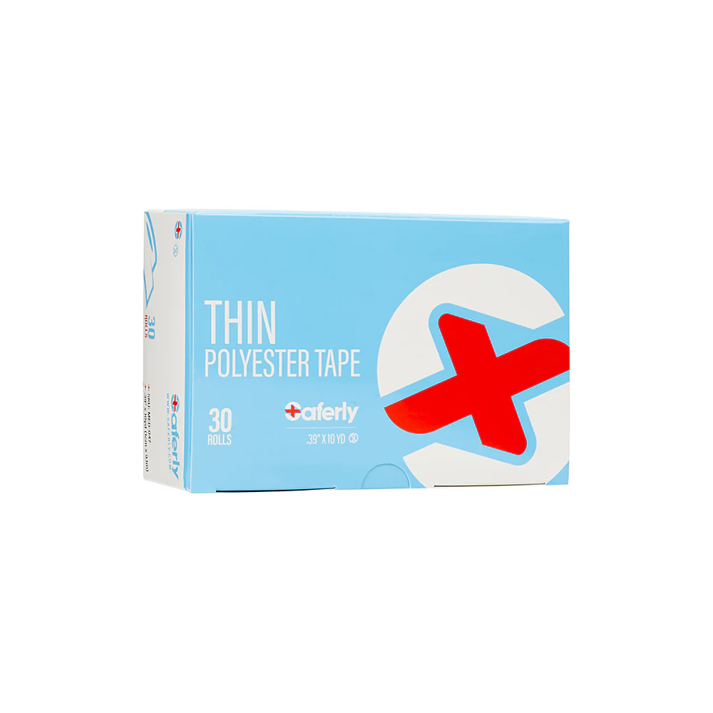 Thin Polyester Saferly Medical Tape 1cm - Price Per Roll - Image 3