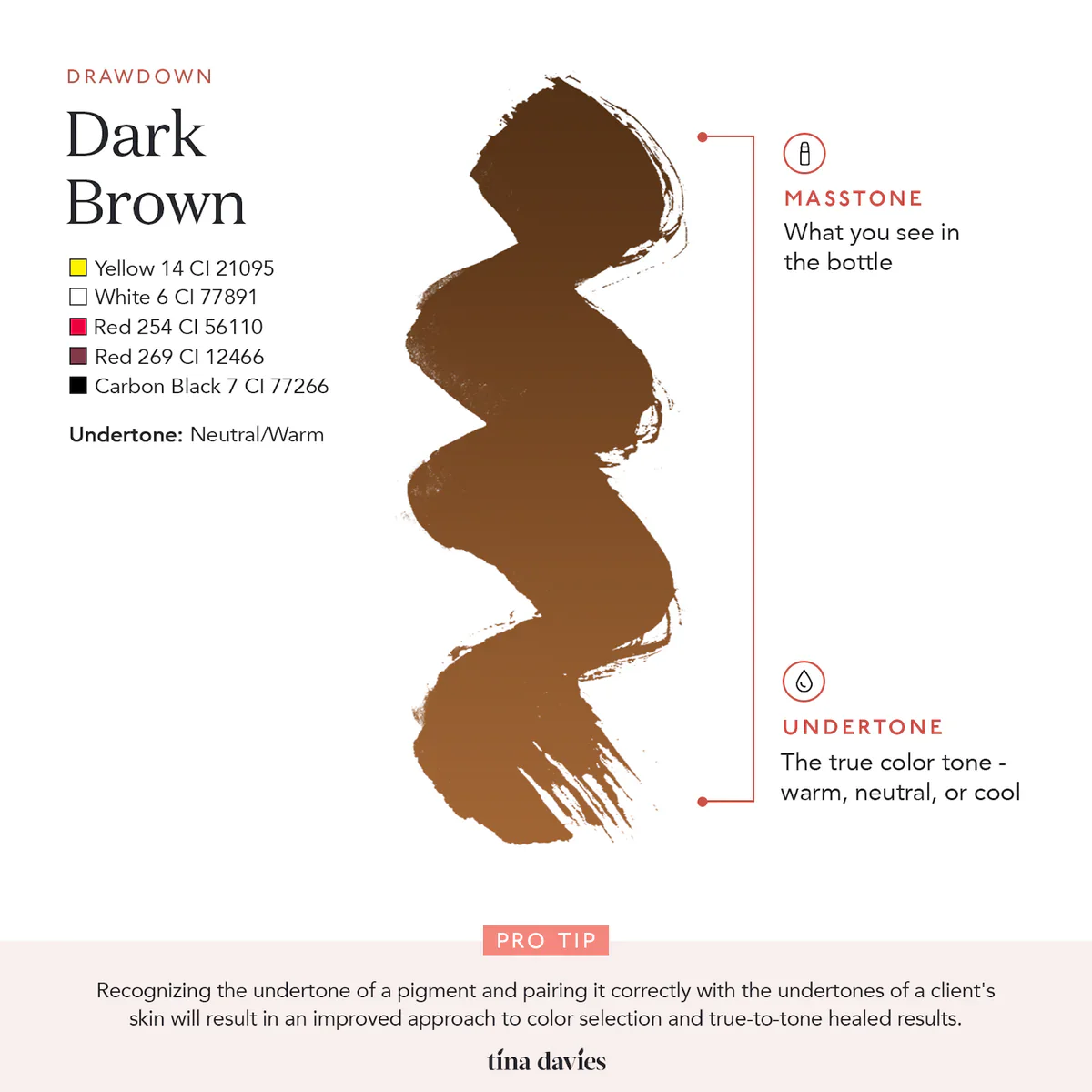 TINA DAVIES EYEBROW COLOR - DARK BROWN - Image 2