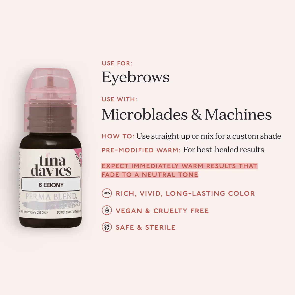 TINA DAVIES EYEBROW COLOR - EBONY - Image 3