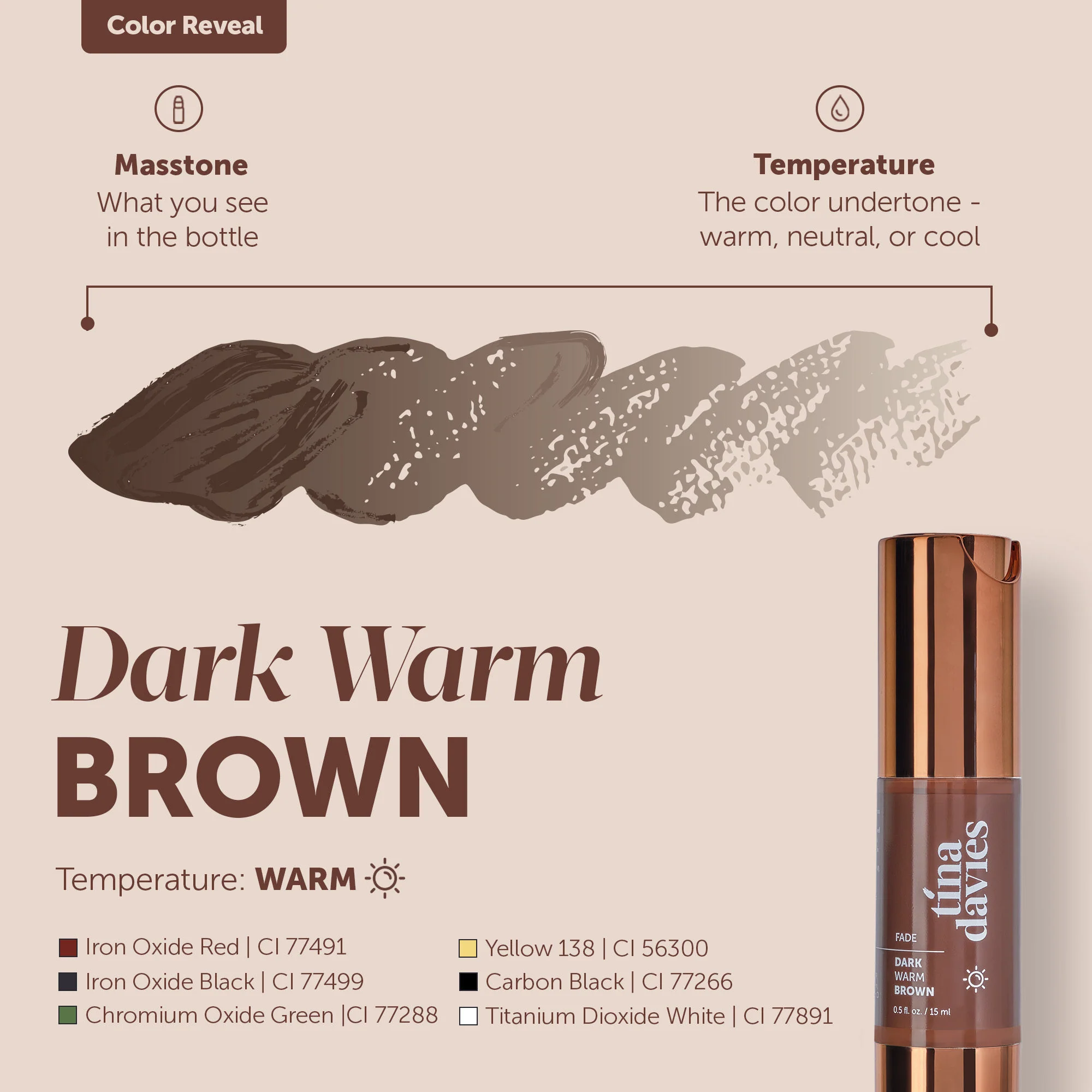 Tina Davies FADE Dark Warm Brown — 1/2oz Bottle - Image 3