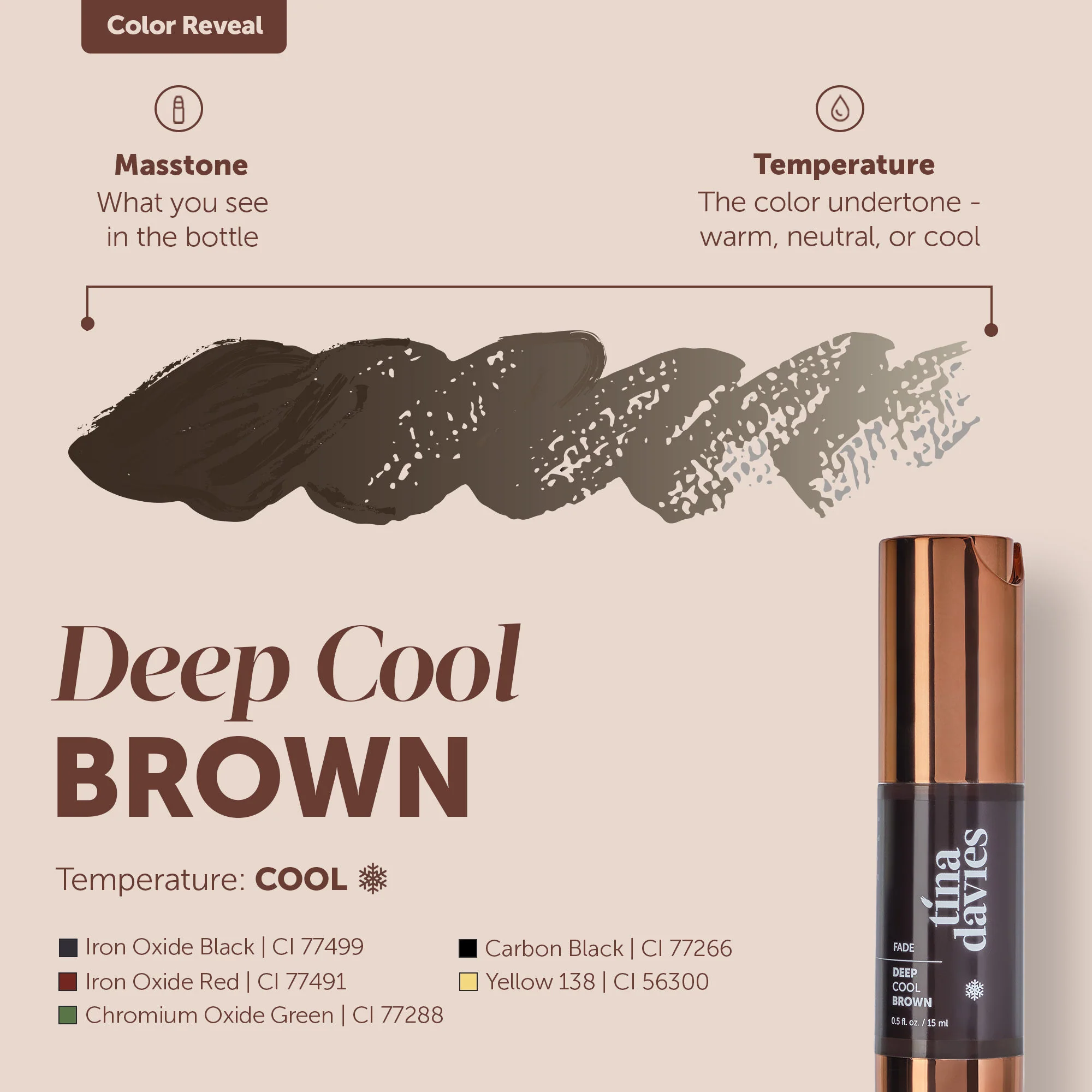 Tina Davies FADE Deep Cool Brown — 1/2oz Bottle - Image 2