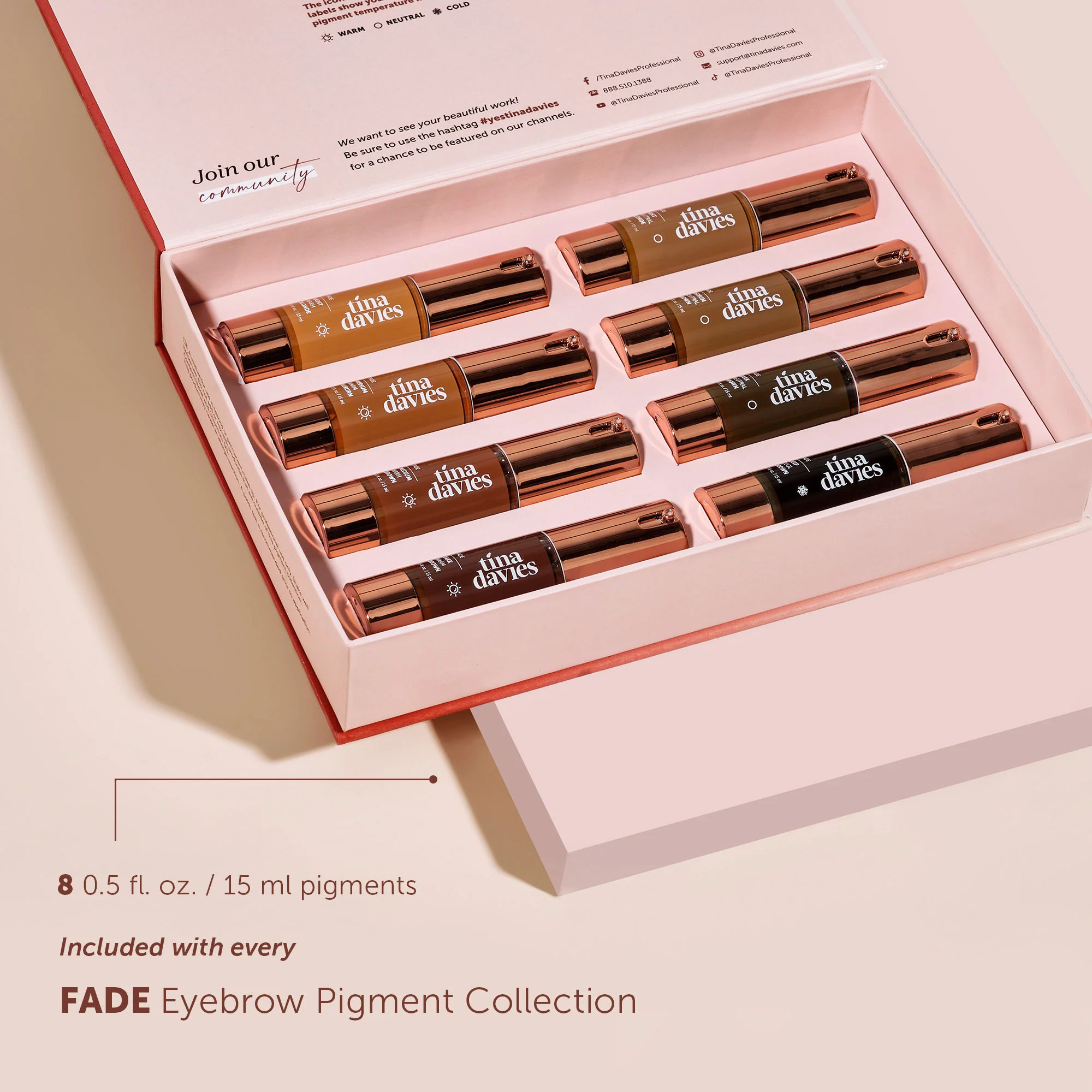 Tina Davies FADE Eyebrow Pigment Collection — 8 1/2oz Bottles - Image 2