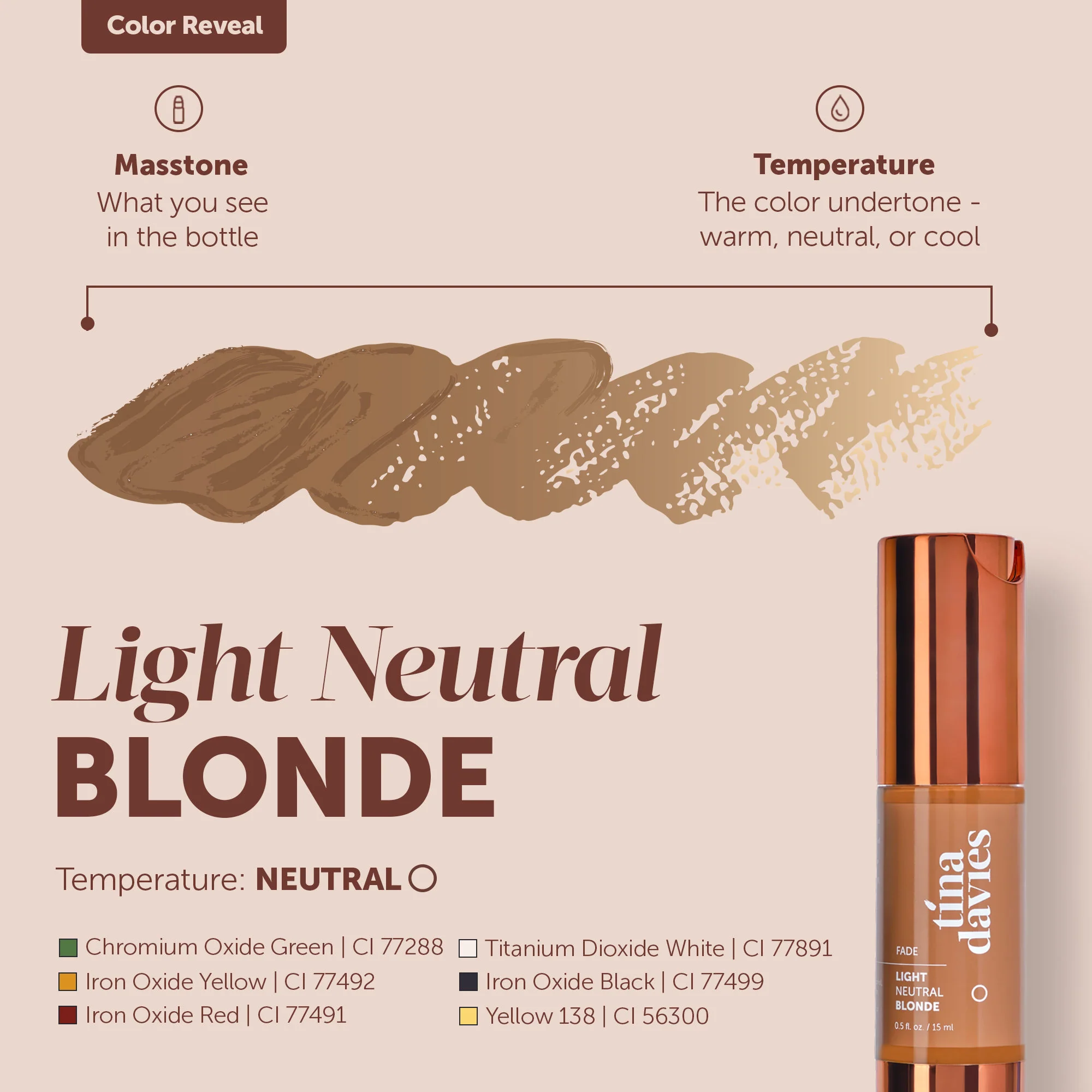 Tina Davies FADE Light Neutral Blonde — 1/2oz Bottle - Image 2