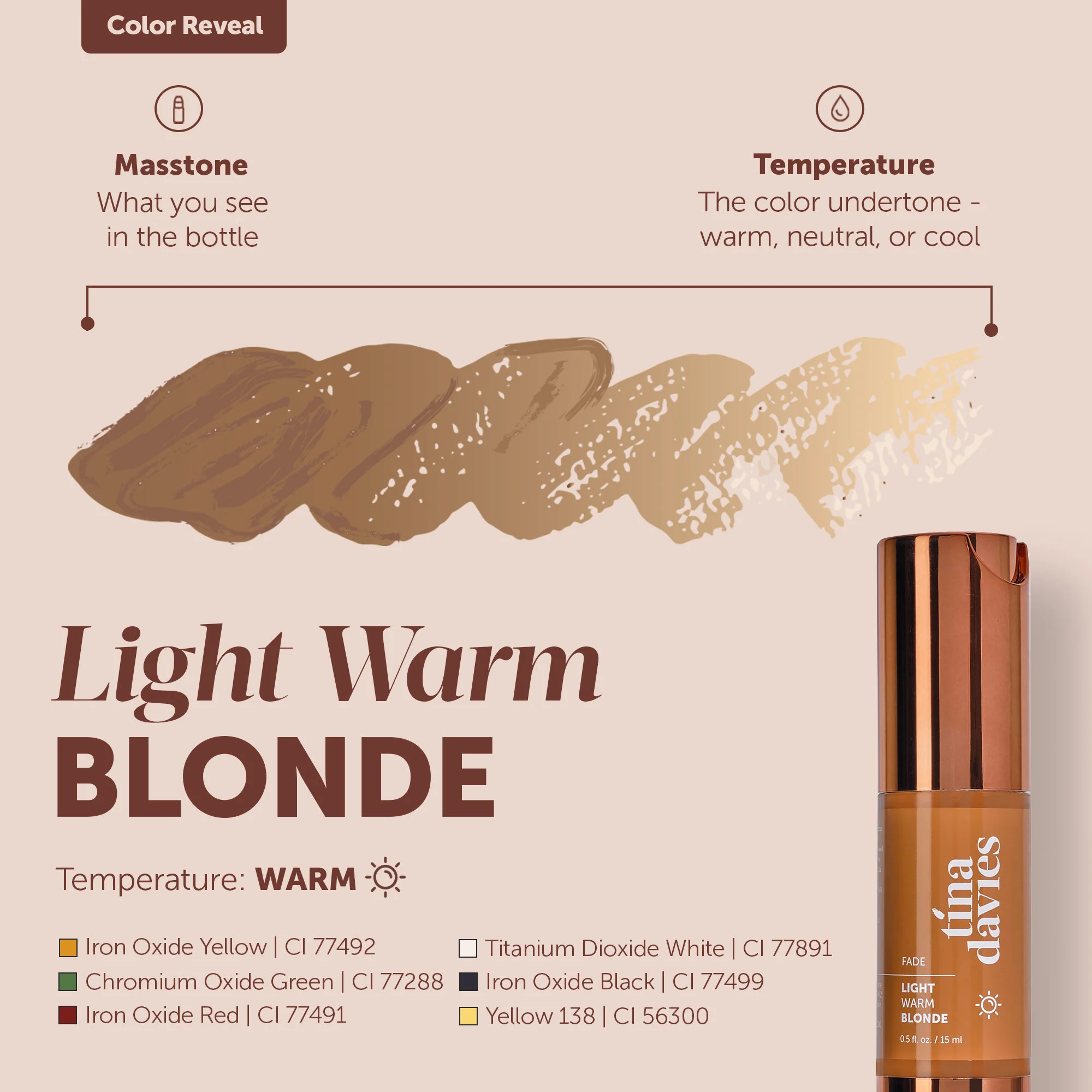 Tina Davies FADE Light Warm Blonde — 1/2oz Bottle - Image 3
