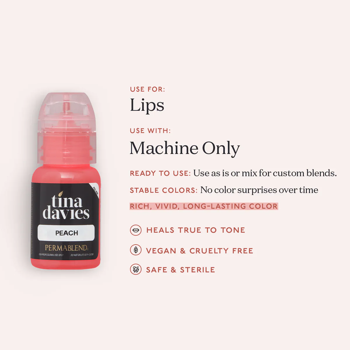 Tina Davies Lip - Peach - Image 3