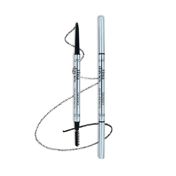 Tina Davies Skinny Silk Pencil — Black - Image 4