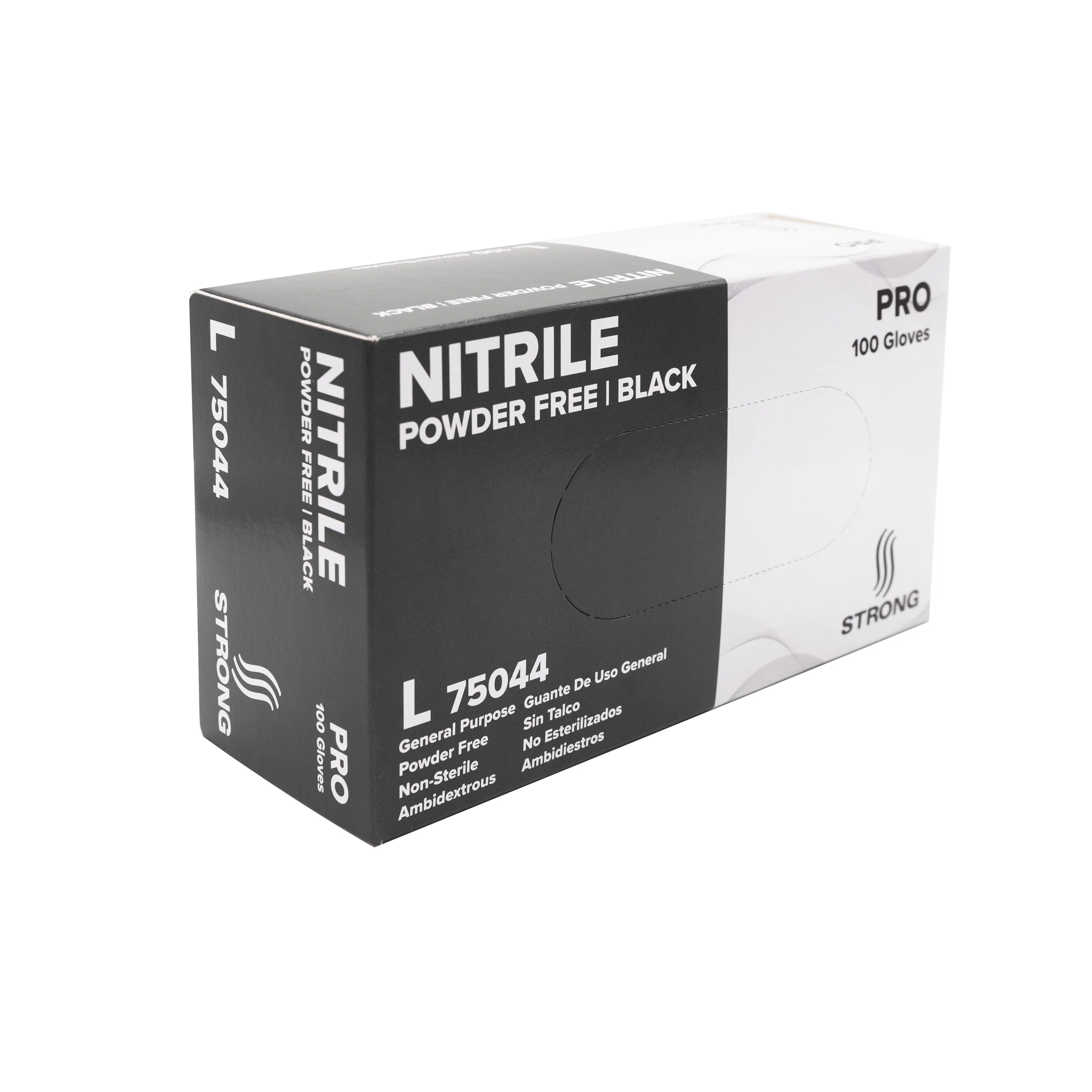 Strong Classic Black Disposable Nitrile Gloves - 4gm - 100/bx - Image 2