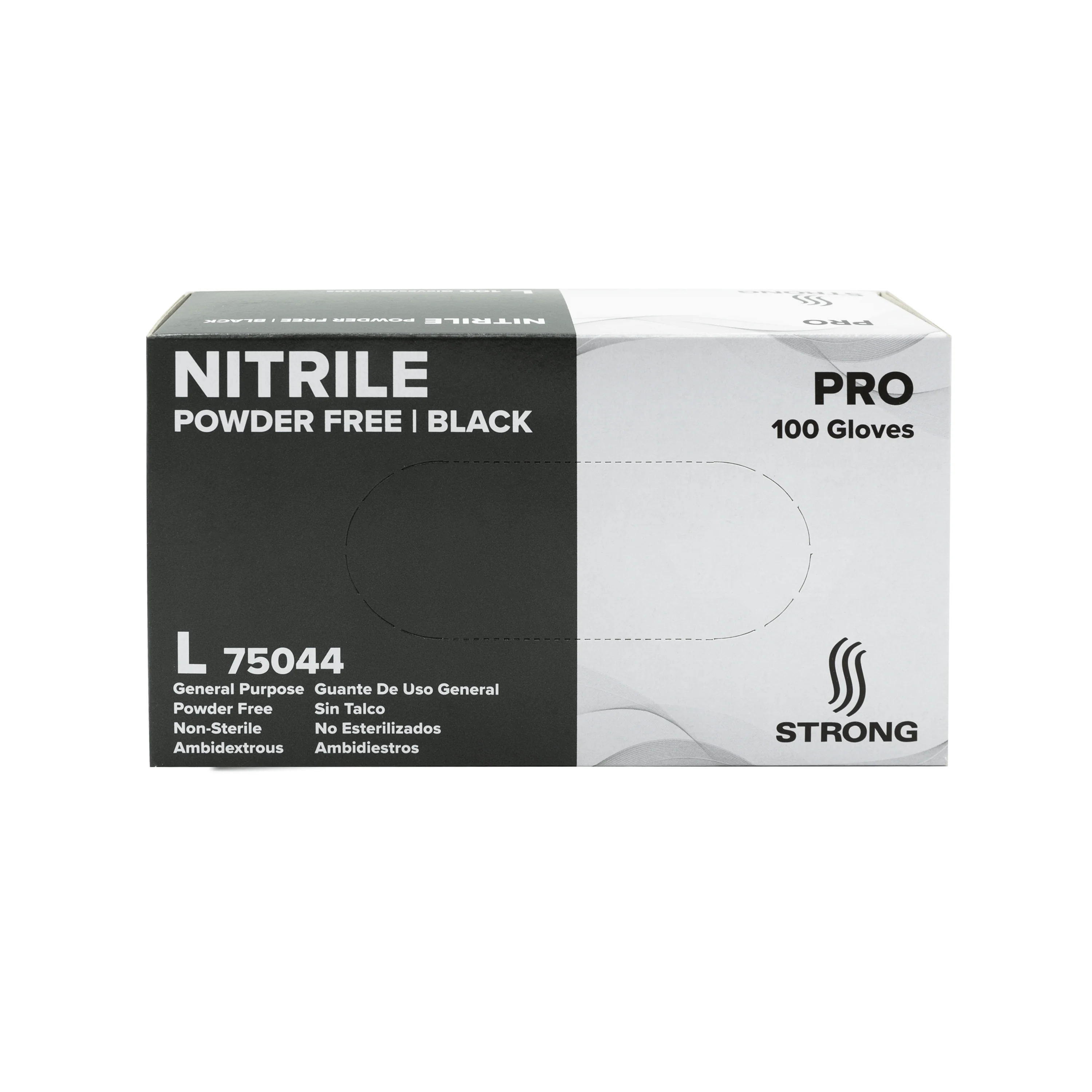 Strong Classic Black Disposable Nitrile Gloves - 4gm - 100/bx - Image 4