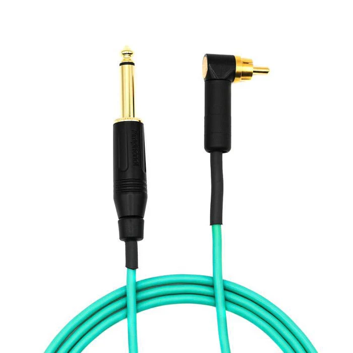 USA STRIKE Right Angle RCA Power Cord - Teal