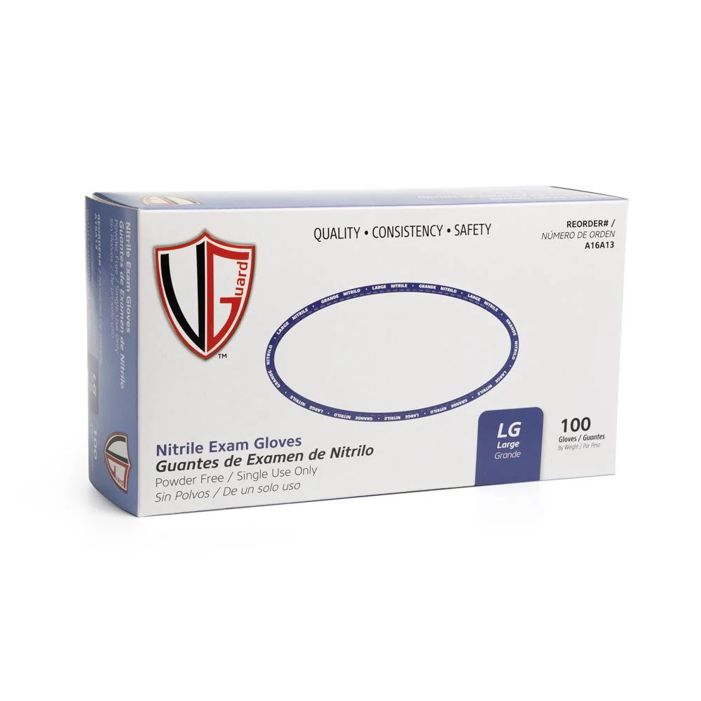 Vanguard Blue Disposable Nitrile Gloves — Box of 100 - Image 2