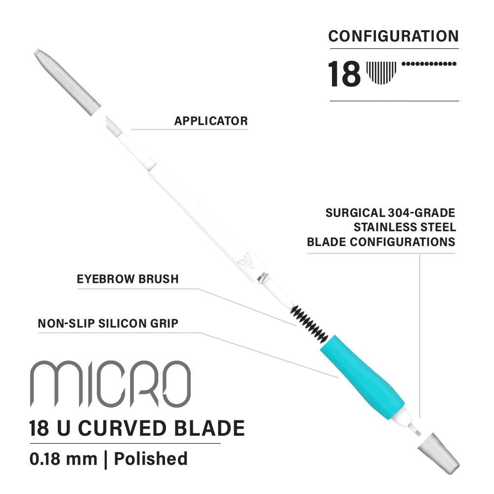 Vertix Micro Microblade - U Curved Blade - Pack of 10 Microblades - Image 6