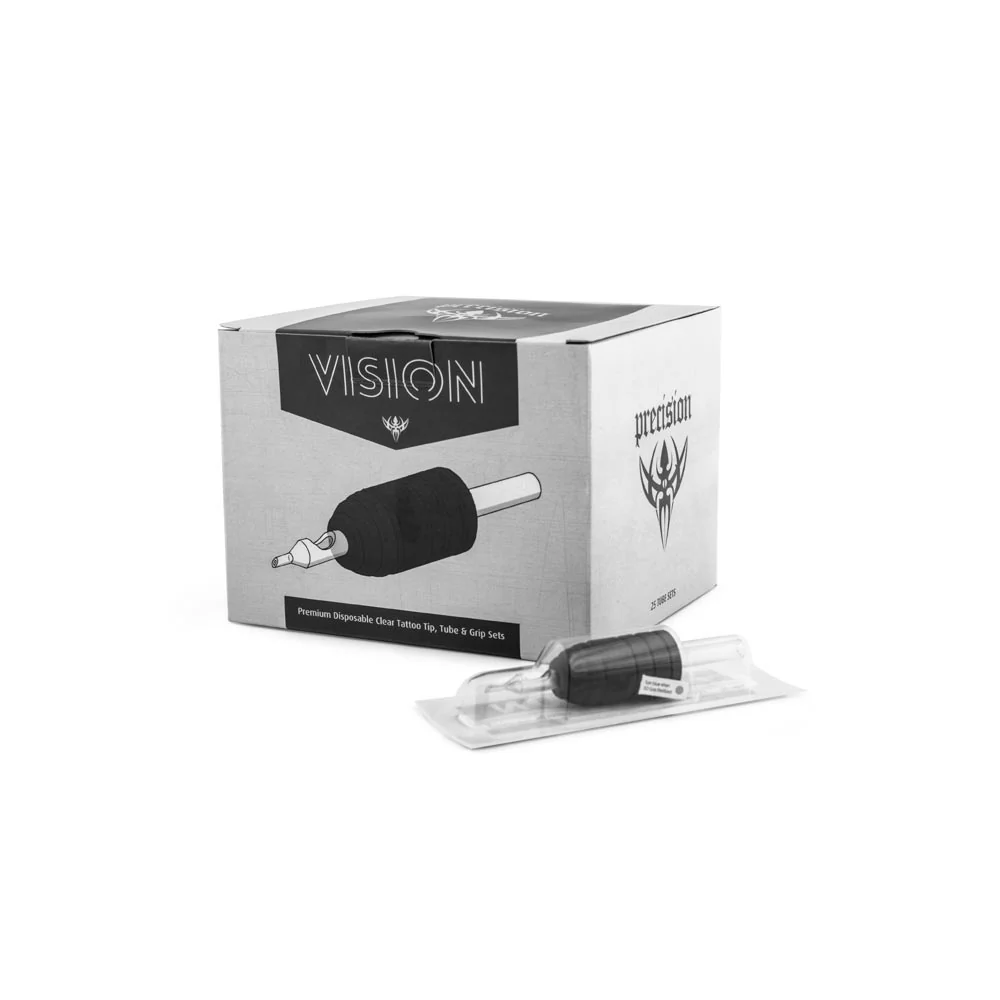 Vision Tube & Grip Sets — 1" Premium Disposable Grips — Box of 25