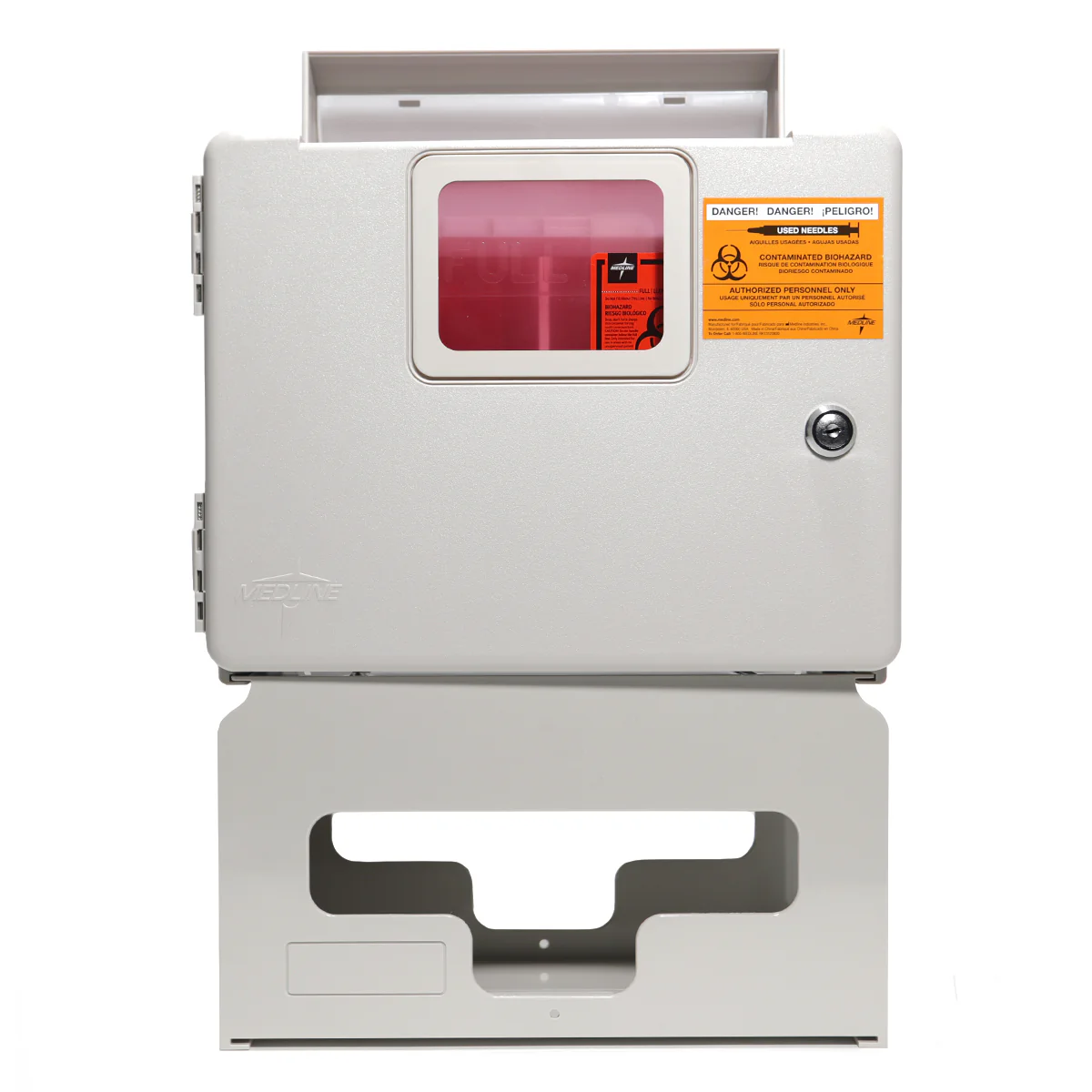 Wall Mount Sharps System w/Glove Holder
