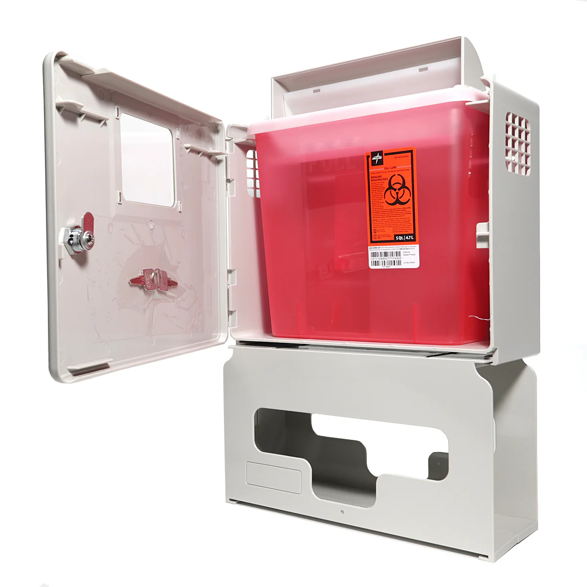 Wall Mount Sharps System w/Glove Holder - Image 3
