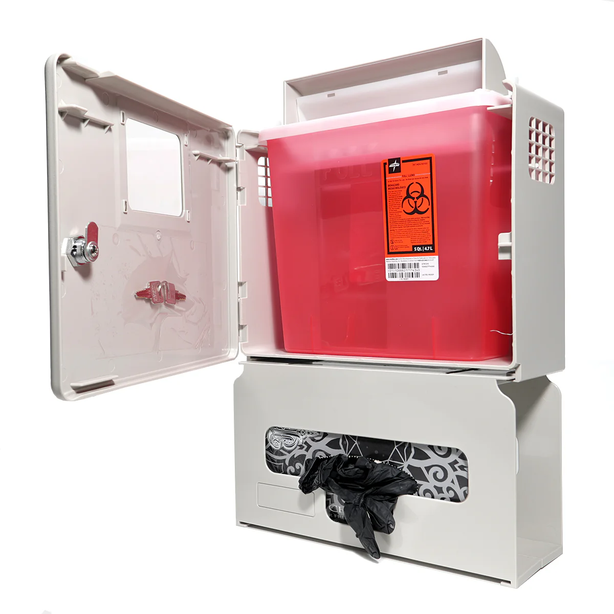 Wall Mount Sharps System w/Glove Holder - Image 4