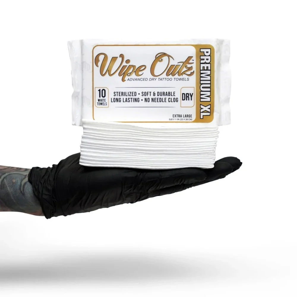 Wipe Outz Premium XL Dry White Tattoo Towels - Image 3