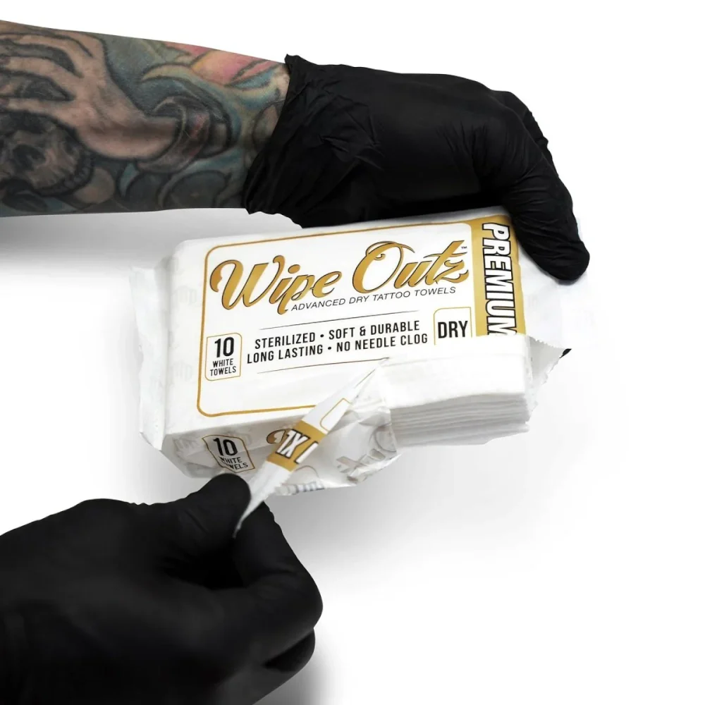 Wipe Outz Premium XL Dry White Tattoo Towels - Image 5