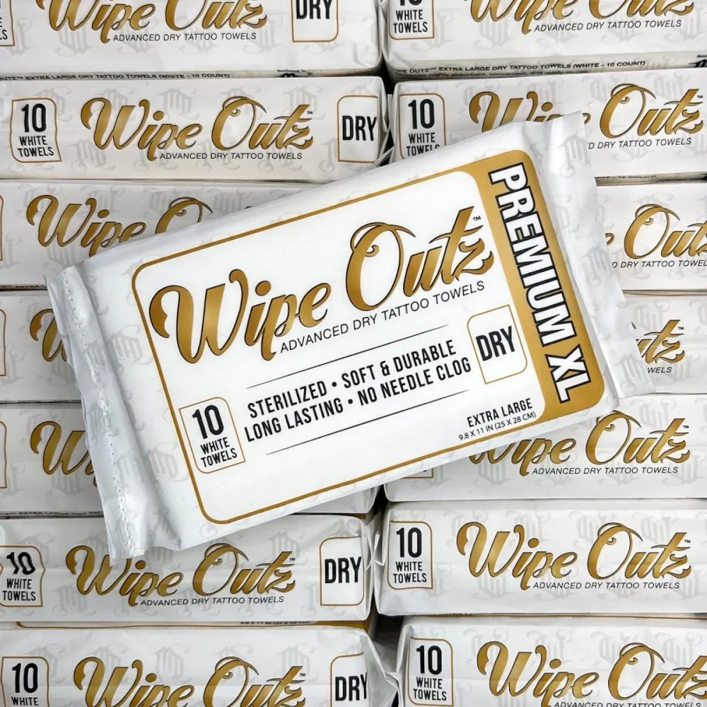 Wipe Outz Premium XL Dry White Tattoo Towels - Image 6