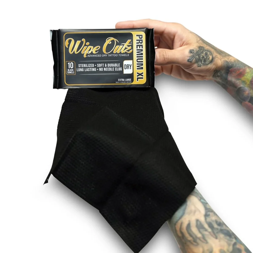 Wipe Outz XL Dry Black Tattoo Towels - Image 3