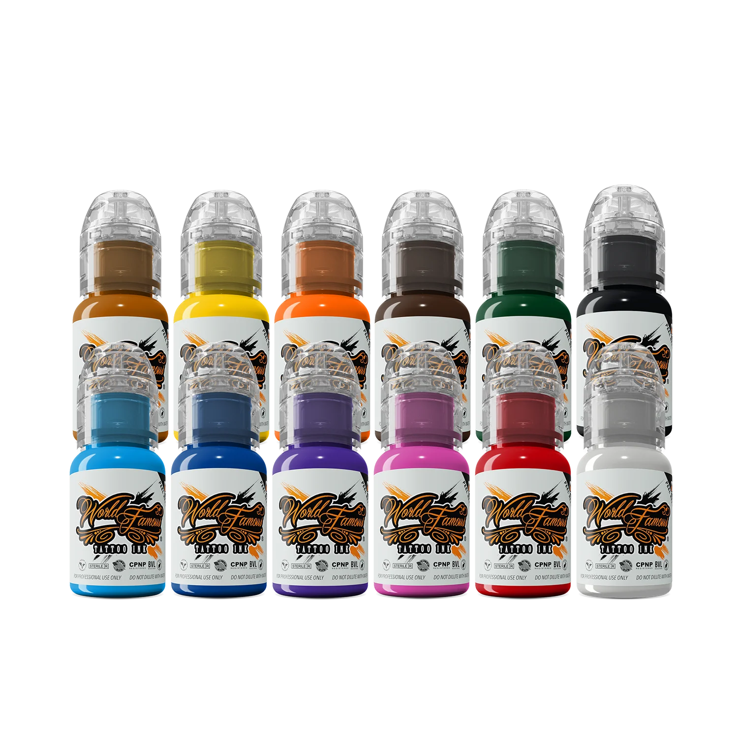 World Famous Must-Haves 12 Bottle Ink Set — World Famous Ink — 1/2oz