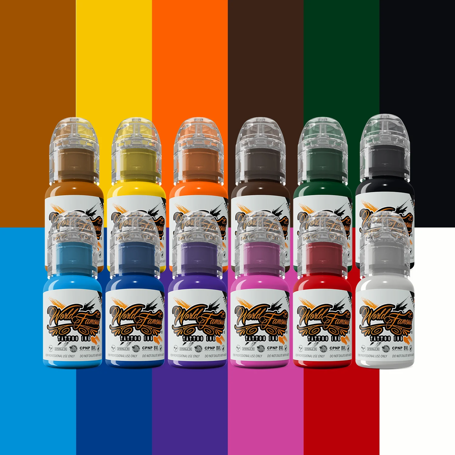 World Famous Must-Haves 12 Bottle Ink Set — World Famous Ink — 1/2oz - Image 2