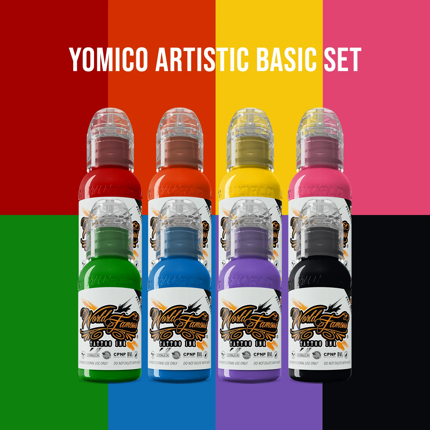 Yomico Moreno Artistic Basic Set — World Famous Tattoo Ink — 1oz - Image 2