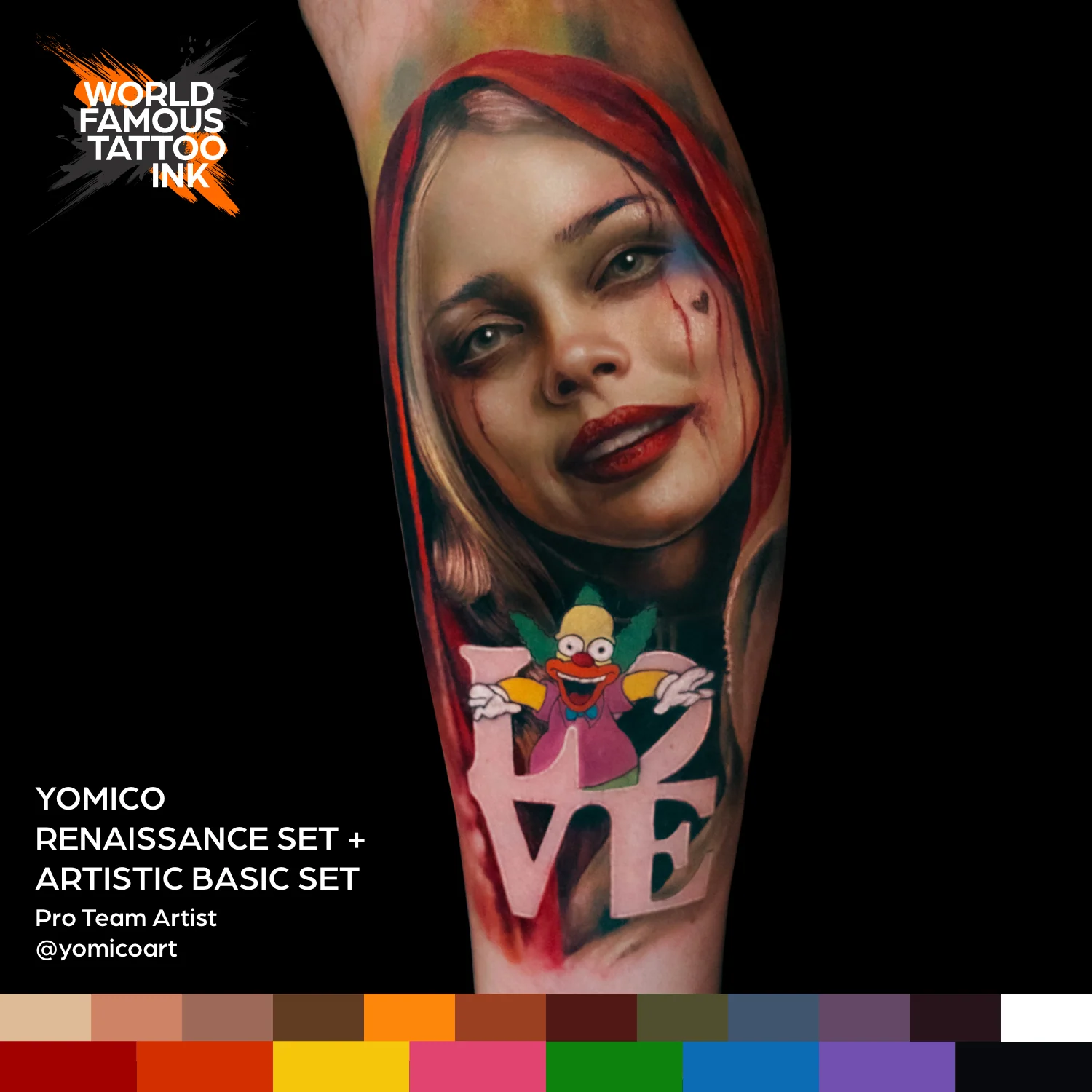 Yomico Moreno Artistic Basic Set — World Famous Tattoo Ink — 1oz - Image 6