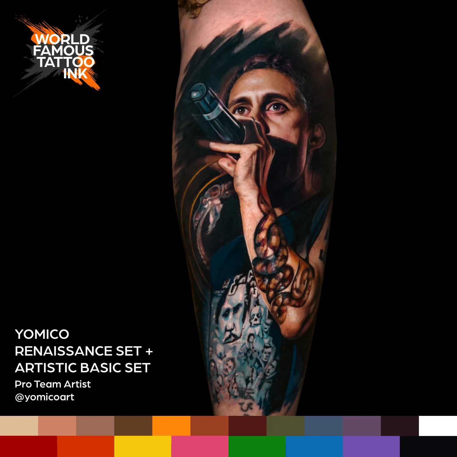 Yomico Moreno Renaissance Set — World Famous Tattoo Ink — 1oz - Image 4