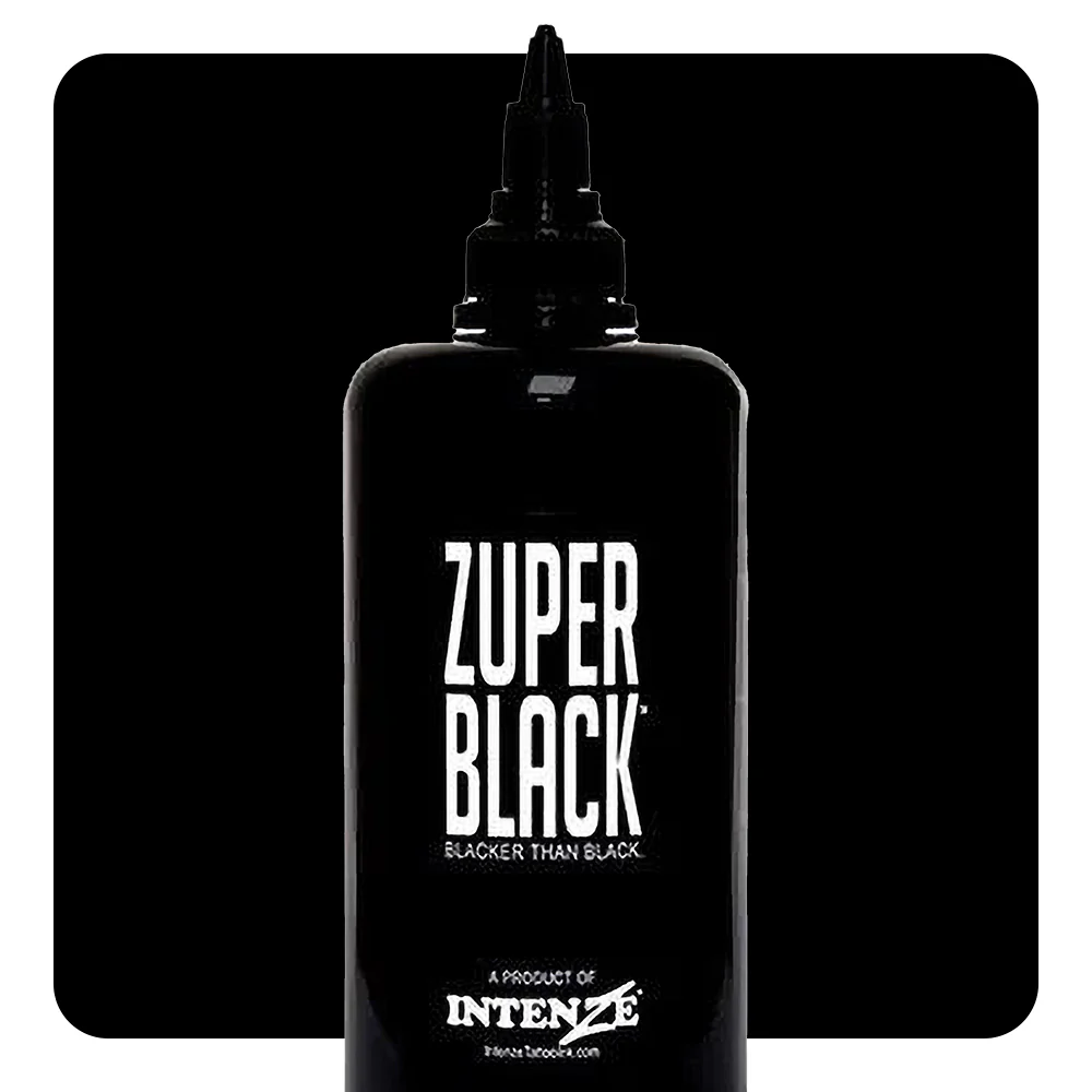 Zuper Black — Intenze Tattoo Ink — 12 oz Bottle
