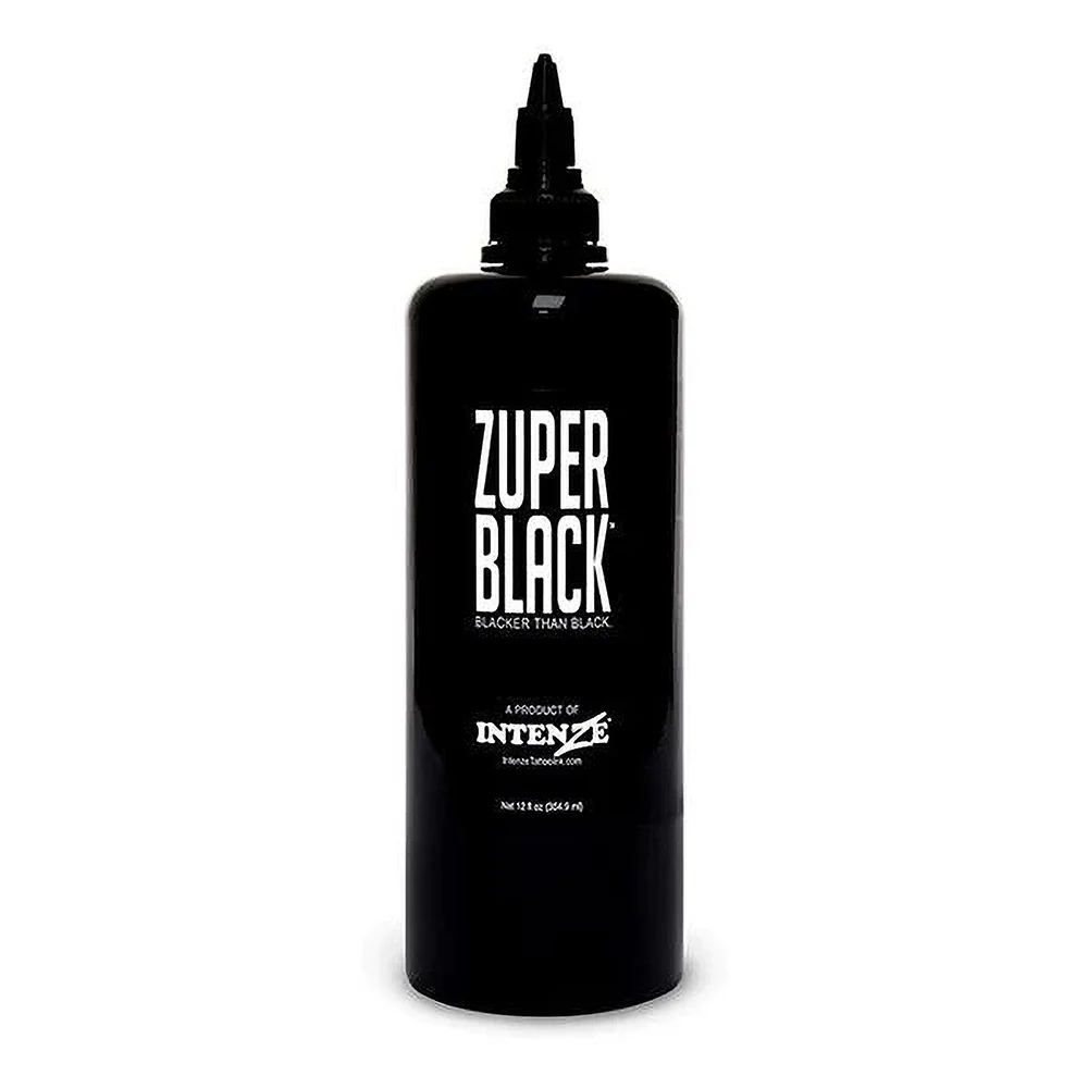 Zuper Black — Intenze Tattoo Ink — 12 oz Bottle - Image 2